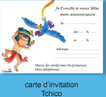 carte d'invitation Tchico